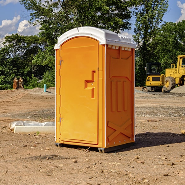 how often are the portable toilets cleaned and serviced during a rental period in Pontotoc